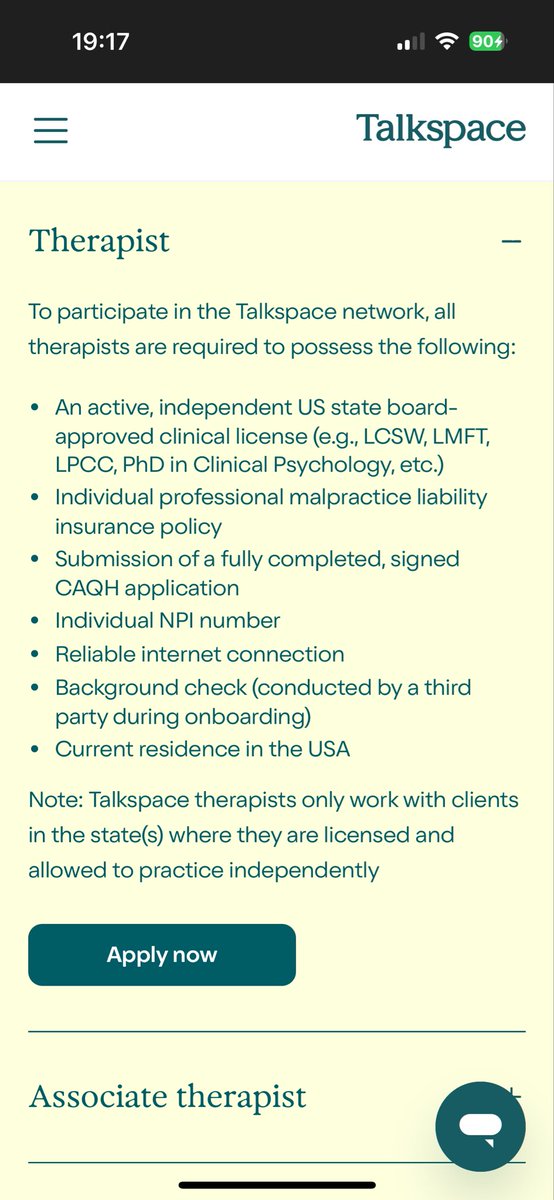 lavelamarie's tweet image. ⭐️ Talkspace is FREE for NYC Teens ⭐️
⭐️⭐️Therapist Qualification Listing ⭐️