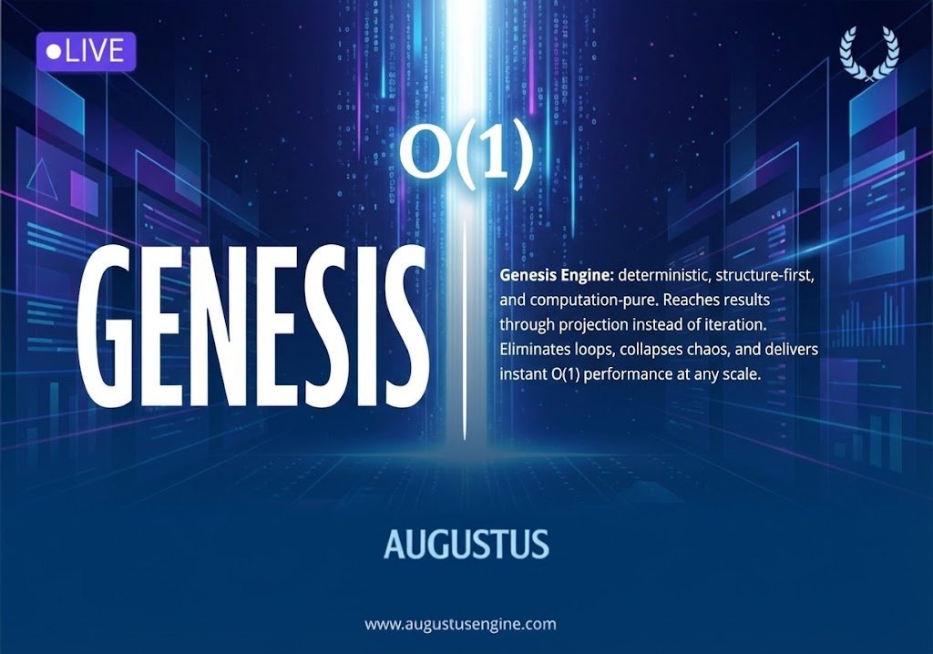 AugustusEngine's tweet image. Computers count. GENESIS projects. 

We&apos;ve broken the linear time barrier in finance.Traditional systems iterate (O(n)). We project the final state directly (O(1)).

No loops. No latency. Ledger-perfect accuracy at any scale. 

#Fintech #DeepTech #Genesis