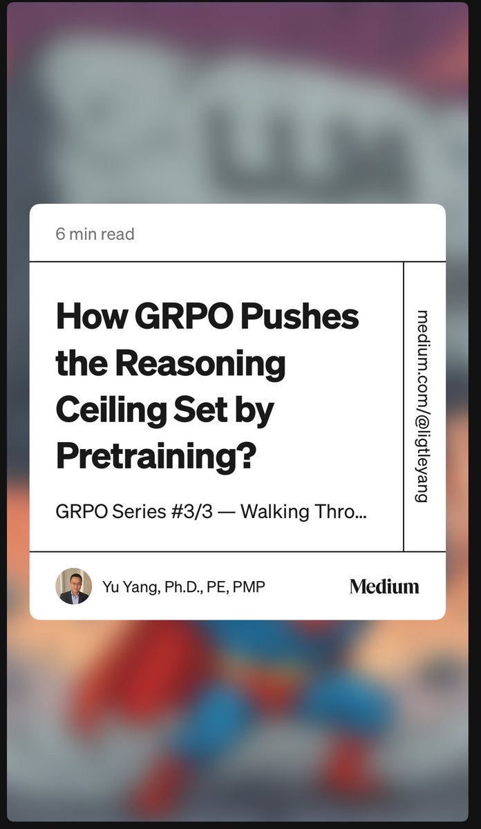 After working on it off and on for over three months, I finally finished Part 3 of my DeepSeek GRPO series on medium.

If you dive deep to DeepSeek R1 and DeepSeek Math, you’ll see exactly how LLM reasoning improves, where the ceiling is, and why high-quality labeling still