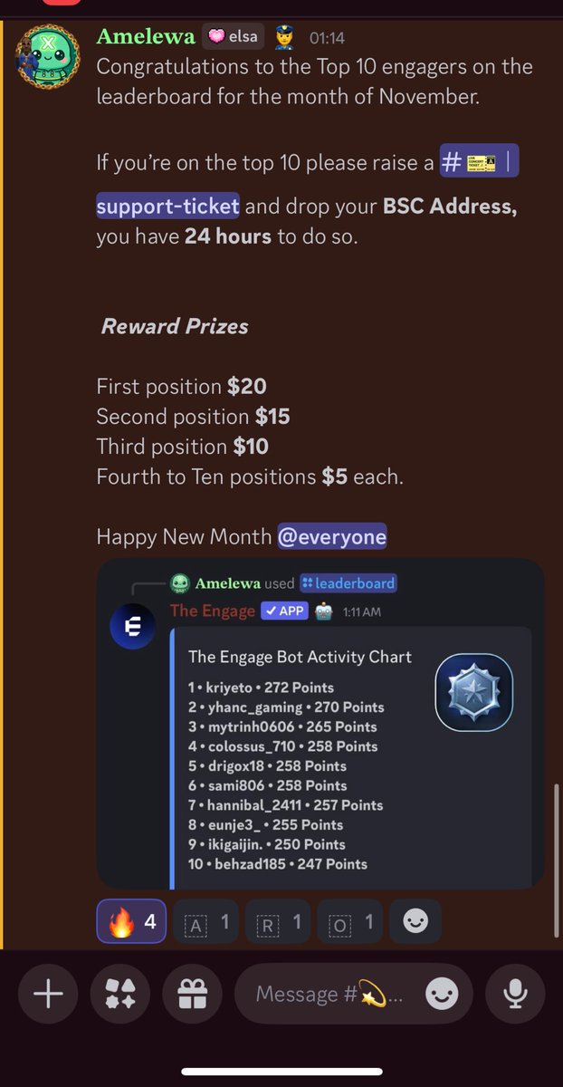 Arocommintern's tweet image. Congrats to November Engagers
We go again this December
Bigger and better