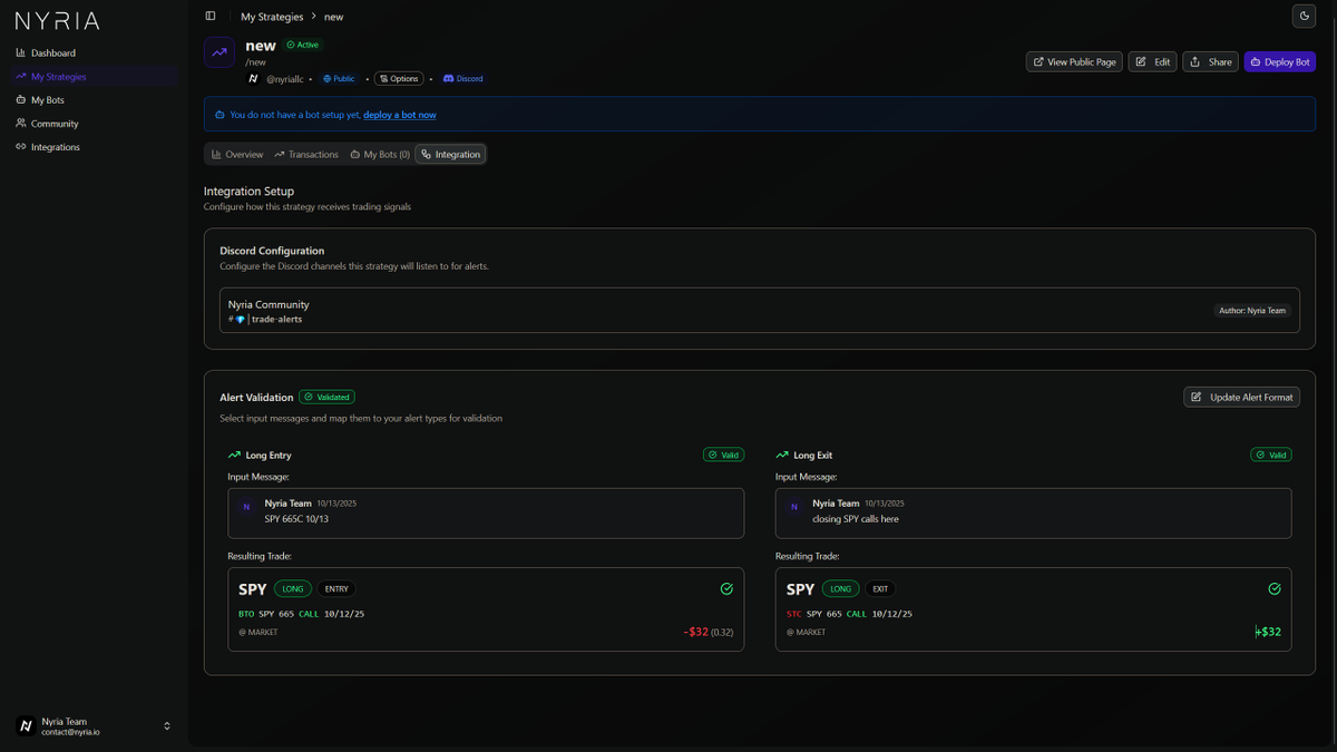 Coming Soon.

Apply for early access to automate and sell strategies at nyria.io.

Welcome to the new Nyria.
