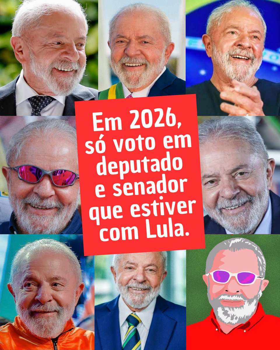 Em 2026, só voto em deputado e senador que estiver com Lula. Já vou avisando!