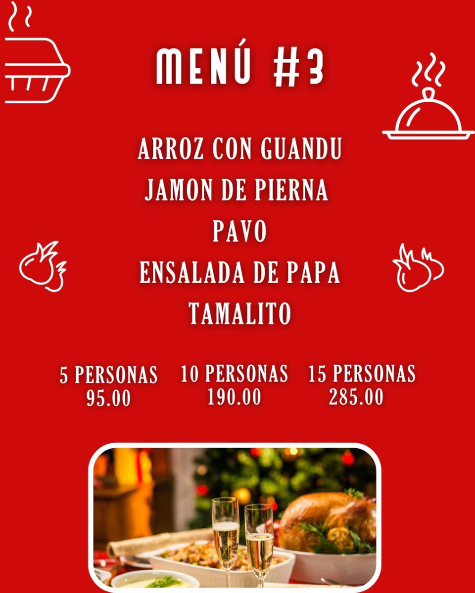 Si no quieren cocinar en Navidad 
A su orden estamos