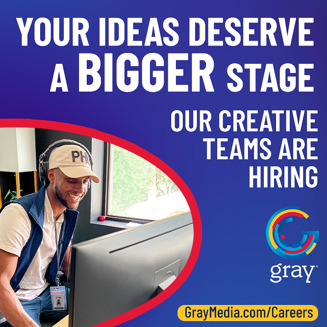 wibw's tweet image. Gray's Talent Pool is your digital business card!  
It's visible to more than 200 Gray managers looking to fill job openings.  
Create your profile to land that next career opportunity with Gray Television!  Sign up here: bit.ly/3BniXFe #Anchor