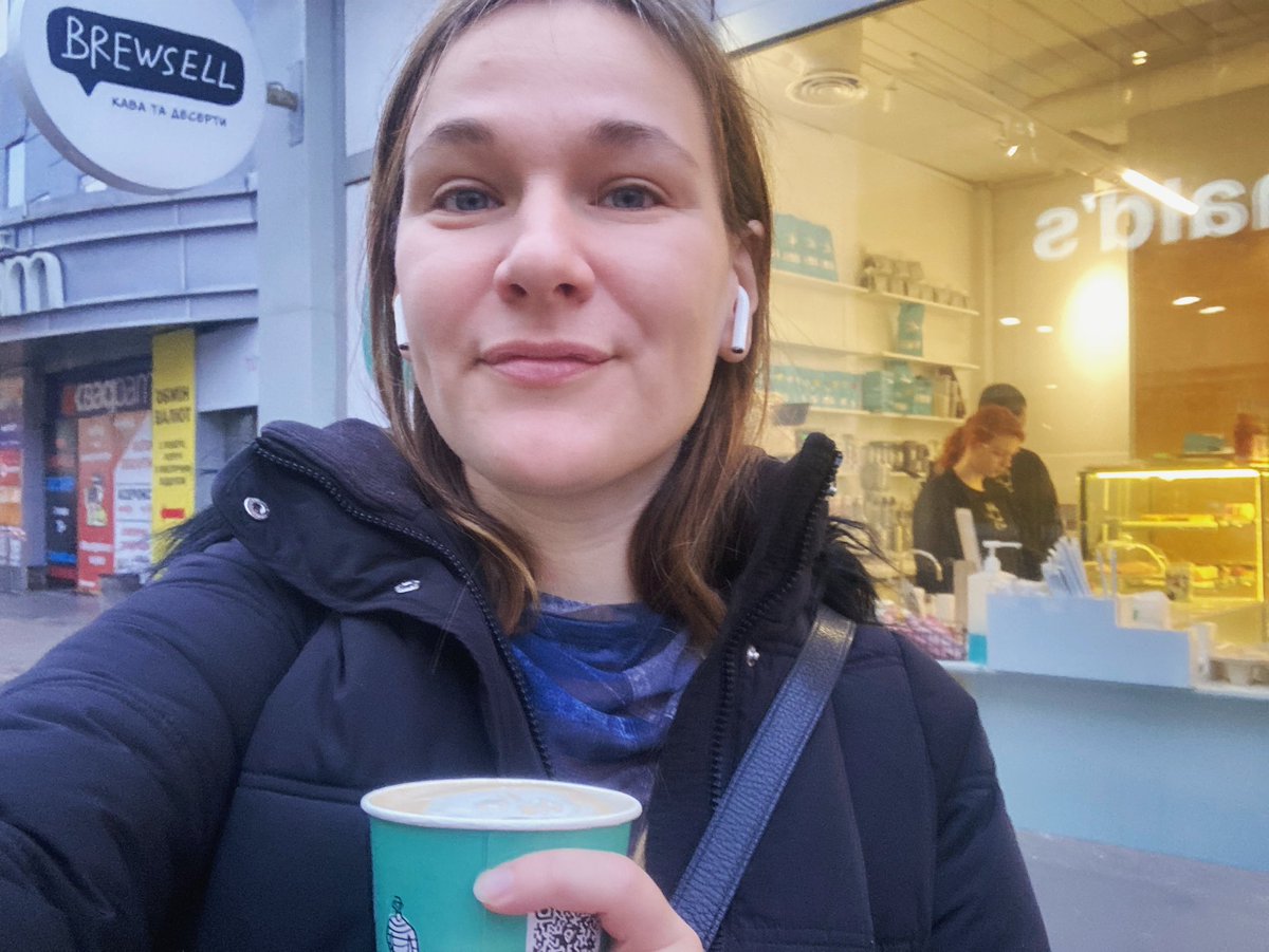 MargoGontar's tweet image. I want to share a hopeful moment with you : remember that Kyiv coffee place that Russia hit 6 times - and they restored it all these 6 times ? Today I had a coffee there✨☕️