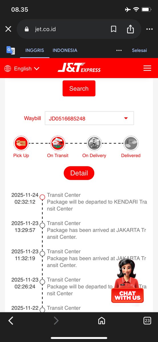 Destiiian_'s tweet photo. @jntexpressid JD0516685248 TOLONG KOK INI LAMA BANGET https://t.co/j7U8jTZMv7