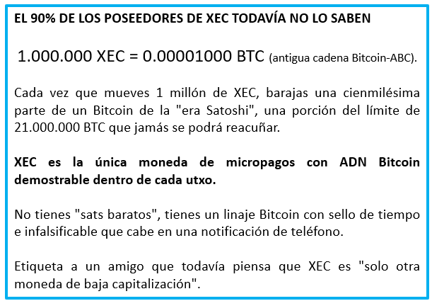 MONEDASEcash's tweet image. $XEC #eCash #BlockchainPotential
e.cash