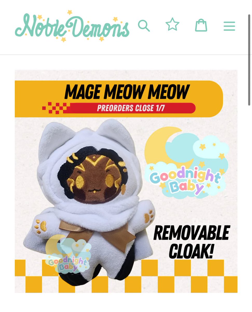 puppytalis's tweet image. i just wanted to let meltwt know because the artist doesnt have twitter that nobledemons has mage meow meow preorders for one week!! she is so cute please show her love (and please buy her in place of me, who is broke…) nobledemons.com/products/goodn…