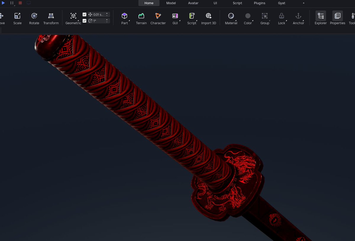 NotZakcool3's tweet image. Straps and glow without using emissive texture 🤫
#Roblox #RobloxDev #DemonSlayer