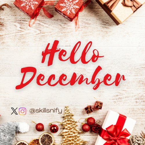 skillsnify's tweet image. It’s December… time to wrap up your goals like gifts to yourself. This month, let your creativity warm the cold days. Your readers are waiting; keep creating.
#Skillsnify #DECEMBER  #AmazonKDP  #ChristmasSpirit