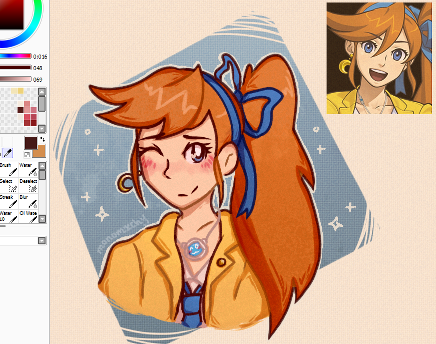 cleaned up an old thena doodle #AceAttorney