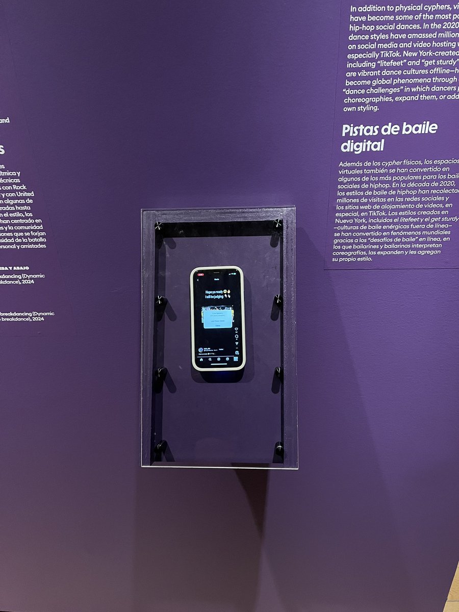 Went to a museum today and saw TikTok  on display for its influence in hip hop