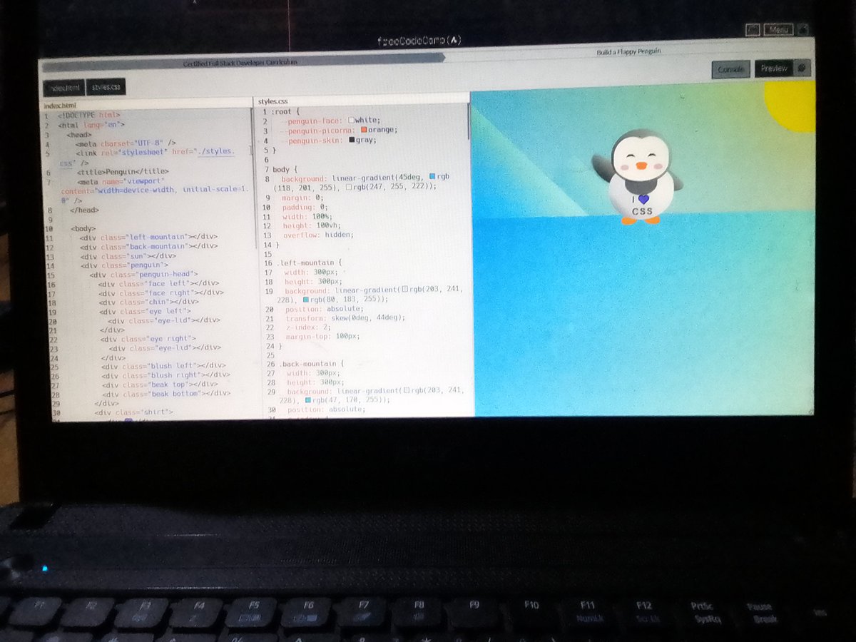AkanjiAB's tweet image. Day 41 of #100DaysOfCode 
Built a Flappy Penguin game today
It was hard, but I pushed through and made it work. Step by step, the skills keep growing.
#frontend #WebDevelopment #freeCodeCamp