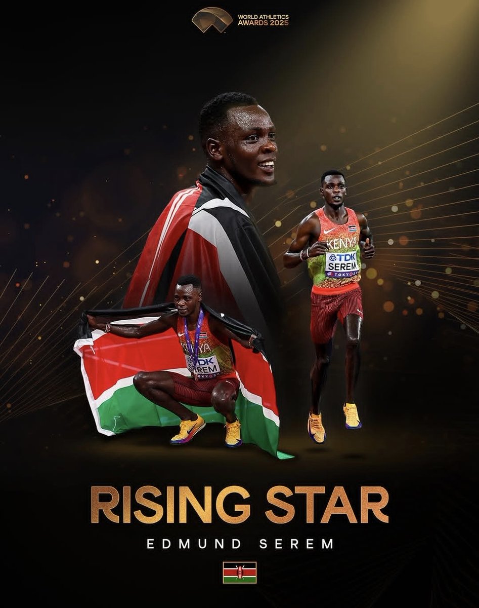 CarolRadull's tweet photo. World Athletics Awards – Winners

• Male Track Athlete of the Year: Kenya’s Emmanuel Wanyonyi 🇰🇪 
• Female Track Athlete of the Year: USA’s Sydney McLaughlin-Levrone 🇺🇸 
• Male Out of Stadium Athlete of the Year: Kenya’s Sabastian Sawe 🇰🇪 
• Female Out of Stadium Athlete of the Year: Spain’s María Pérez 🇪🇸 
• Male Field Athlete of the Year: Sweden’s Mondo Duplantis 🇸🇪 
• Female Field Athlete of the Year: Australia’s Nicola Olyslagers 🇦🇺 
• Male Rising Star of the Year: Kenya’s Edmund Serem 🇰🇪 
• Female Rising Star of the Year: China’s Zhang Jiale 🇨🇳 

Congratulations to all the winners!

#TeamKenya