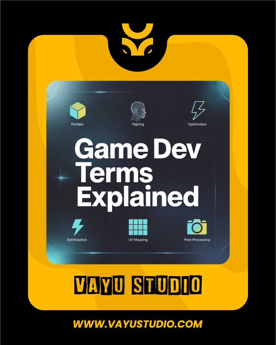 VayuStudio's tweet image. #gamedev  Beginners often get stuck on basic terms — so we created a quick guide explaining them in simple language.

Prefab, Prototype, Collider, UV Map, LOD, Shader, Rigging, Bake, FPS, and more.

Read the full version here:
🔗 linkedin.com/posts/vayustud…

#IndieDev #GameDesign