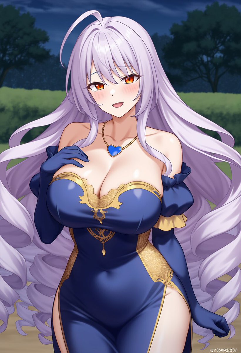 SongstressKyrie's tweet image. Wait- EEEP!

The songbird would blush in response from such a bold gesture.

“Ren-Ren, how-how are you today?”

Ingvild would turn around while feeling seen teasing alongside her chest.

“It’s so good  to see you again.”