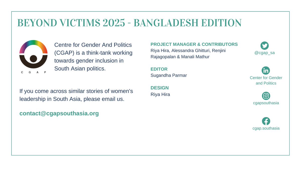 Centre for Gender And Politics (CGAP) tweet media