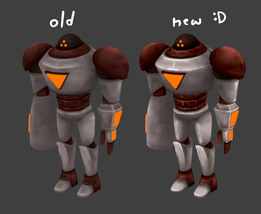 Oh yeah, I touched up the big man's texture a bit