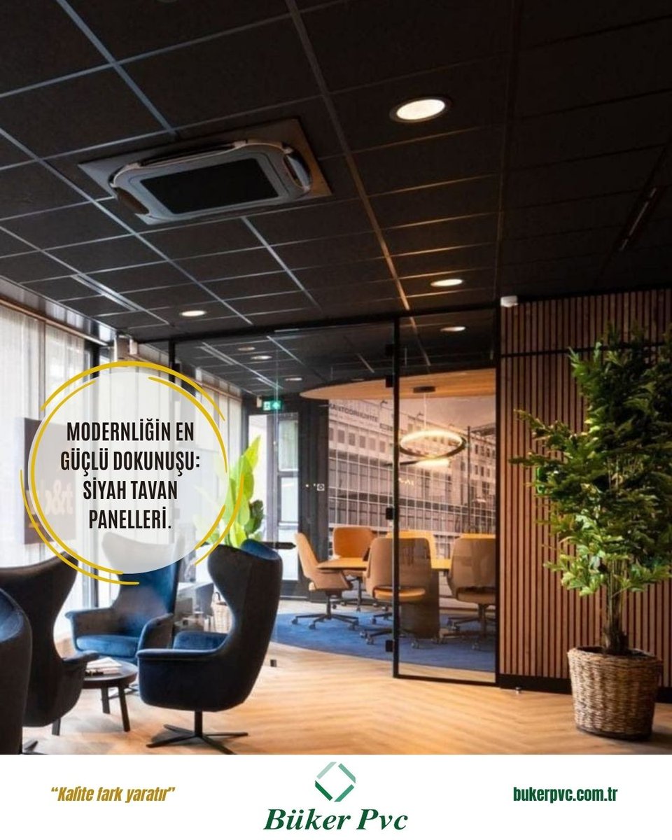 bukerpvc's tweet image. Modernliğin en güçlü dokunuşu: Siyah tavan panelleri.

#bükerpvc #pvcpanel #pvc #panel #ceilingpanels #ceilingdesign #wallpanel