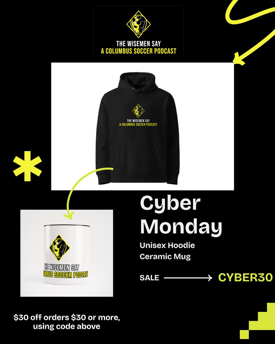WiseMenPod's tweet image. 🚨CYBER MONDAY🚨

Miss the Black Friday sale? Don't worry! We got you covered with our Cyber Monday sale! $30 off orders of $30 or more using code CYBER30 at check out! 

Tag us, using #WiseMenPod to show us what you got! 

#Crew96