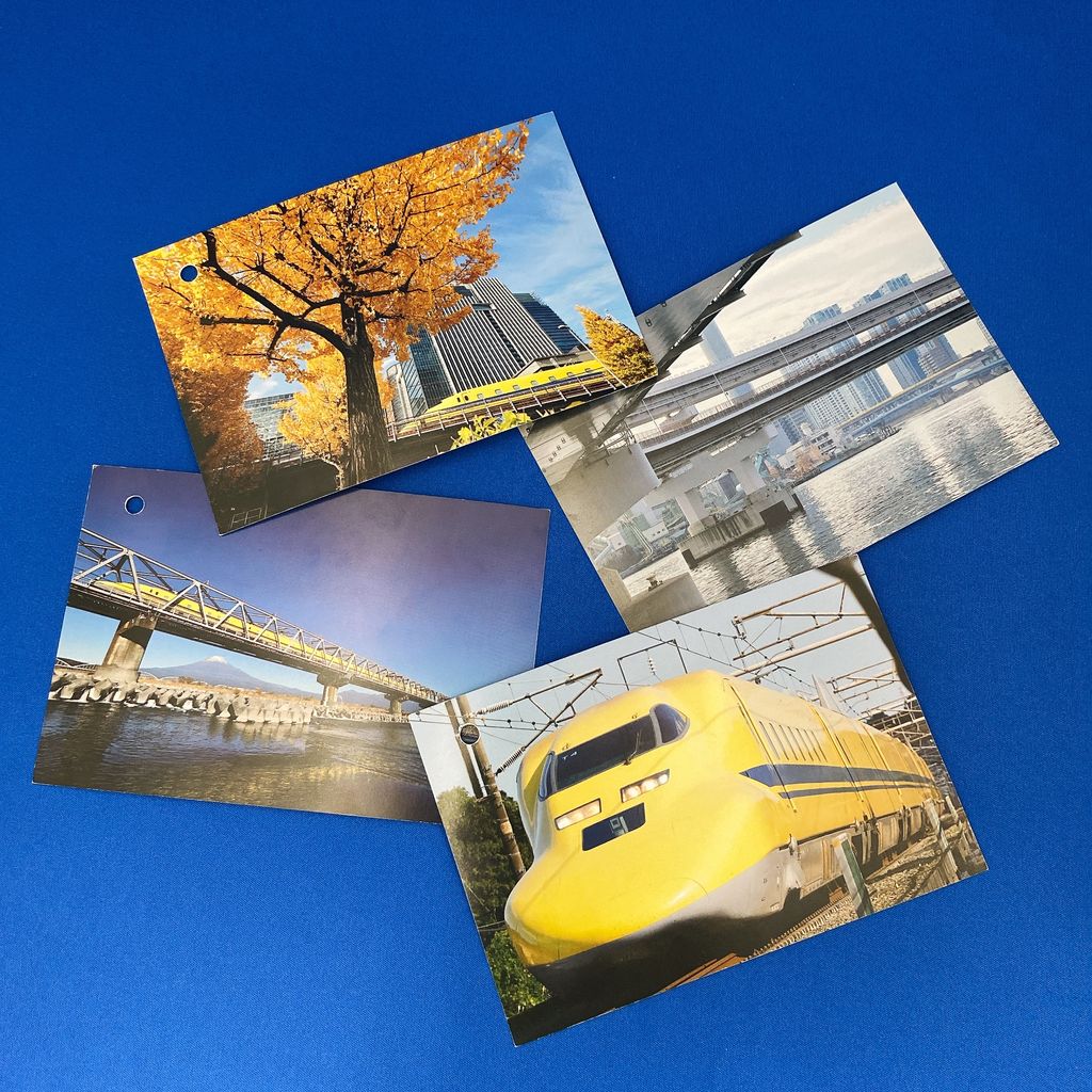 ありがとうドクターイエローT4ﾎﾟｽﾄｶｰﾄﾞセット】 4枚組のﾎﾟｽﾄｶｰﾄﾞ