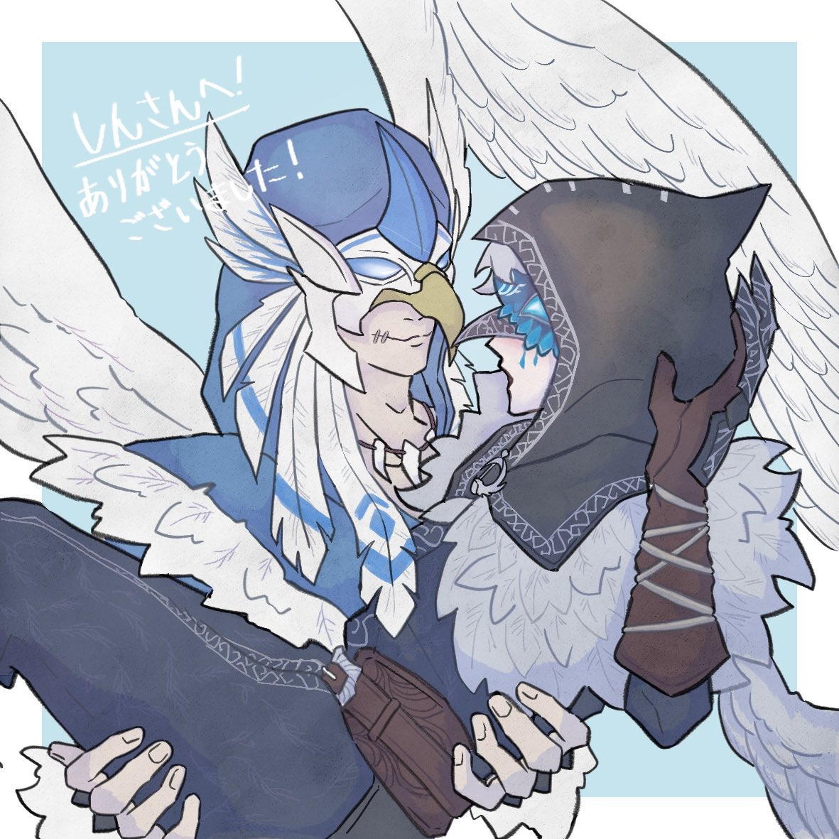 フォロワーさんから素敵なファンアート頂いたのでみてみてしてもいいですか…🦅🦉かわいすぎてもう貰った時やばすぎて泣きそうになってた…っ
(ご本人掲載許可済、無断転載禁止)