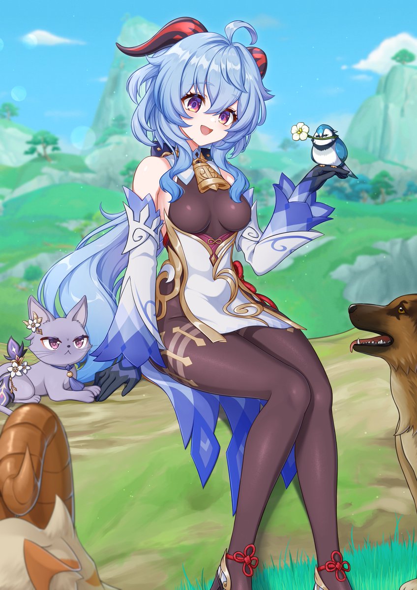 🐏『あなたたちも祝ってくれるのですか？ありがとうございます…とても嬉しいです。』
#甘雨生誕祭
甘雨ちゃん誕生日おめでとう！