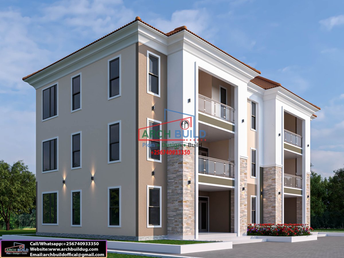 Proposed Apartment designed to fit on a plot of 100 *100ft 
___________________________________      
Plan Design Build      
__________________________________      
To get in touch with us,      
Call/WhatsApp: ￼⁨0740933350      
Email: archbuildoffical@gmail.com