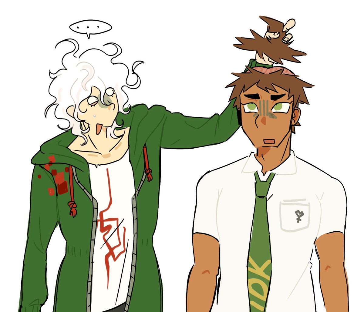 girlkyuu's tweet image. Hajime only has two layers because thats how they accessed his brain