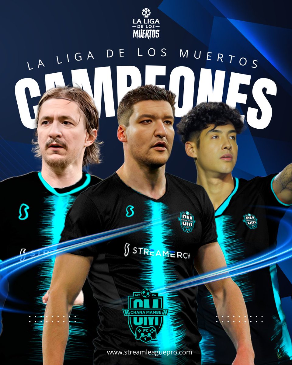 🥳🏆 ¡Felicitamos a <a href="/ChanaMambeFC/">Chana Mambe FC</a> !
Se consagran como los ganadores de la temporada 2025 de la Liga de los Muertos, demostrando que la vieja escuela todavía manda en la cancha.
🎉 Honor y gloria para los campeones!!
#LaLigaDeLosMuertos #Campeones2025