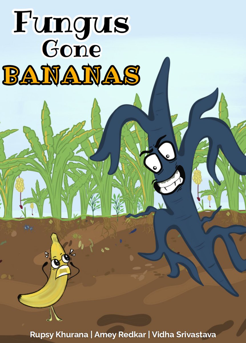 RedkarAmey's tweet image. 📢📢📢 Excited to share our IndiaBioscience Outreach Grant (#IOG) project &quot;Fungus gone Bananas&quot;- a snippet into the unseen world of plant communication with their surroundings in comic style @NCBS_Bangalore @IndiaBioscience  #SciComm #MPMIComic