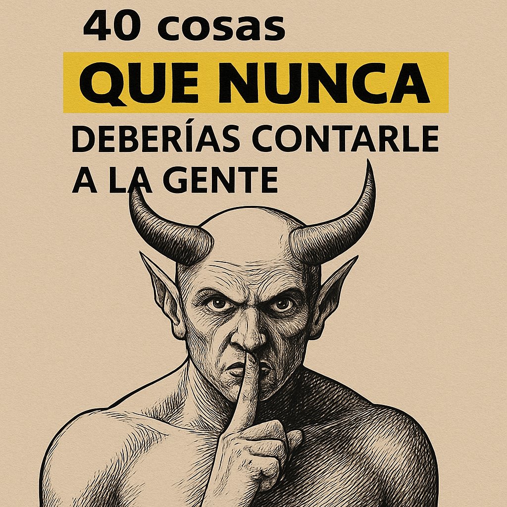 40 cosas que nunca deberías contarle a la gente 

-Hilo- 🧵👇