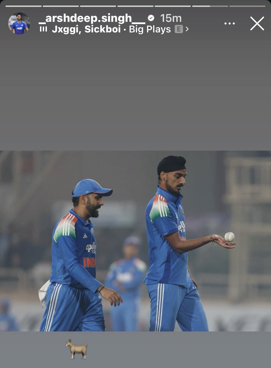 rohann__45's tweet image. Instagram story of Arshdeep Singh.🐐❤️