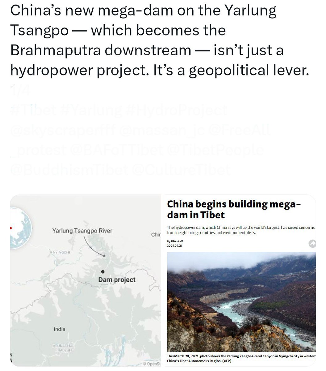 DuplingLhamu's tweet image. ཀྲུང་གོའི་ཆུ་རགས་ཆེན་པོ་གསར་པ་དེ་སྨད་རྒྱུད་ཀྱི་ཚངས་མ་པུ་ཏྲ་རུ་གྱུར་པ་དེ་ནི་ཆུ་གློག་གི་རྣམ་གྲངས་ཙམ་མ་ཡིན། ས་ཁམས་ཆབ་སྲིད་ཀྱི་བཀན་ཤིང་ཅིག་རེད།
@4g20O6xF0EzLQ @tyangzom_ @MissWHPT @RDXThinksThat @meimei1935 @Susanjmccann 
#Tibet #HydroProject #Yarlung