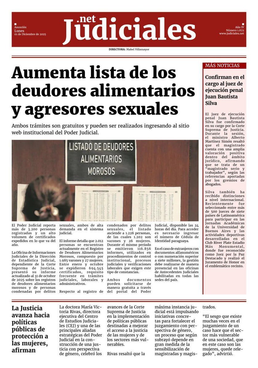 judicialesnet's tweet image. ¡Buen día! ☀️

Te compartimos la tapa de #JudicialesNet👇🏻 

➡️ Todos los detalles en nuestra web ⬇️ 

judiciales.net