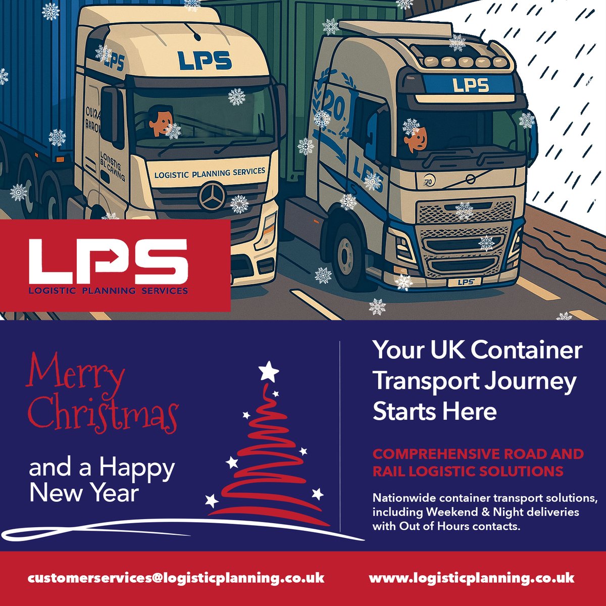 LogisticPlan's tweet image. Merry Christmas from Logistic Planning Services - Comprehensive Road and Rail Logistic Solutions.
logisticplanning.co.uk
#oceanfreight #transport #containertransport #supplychain #LogisticPlanning