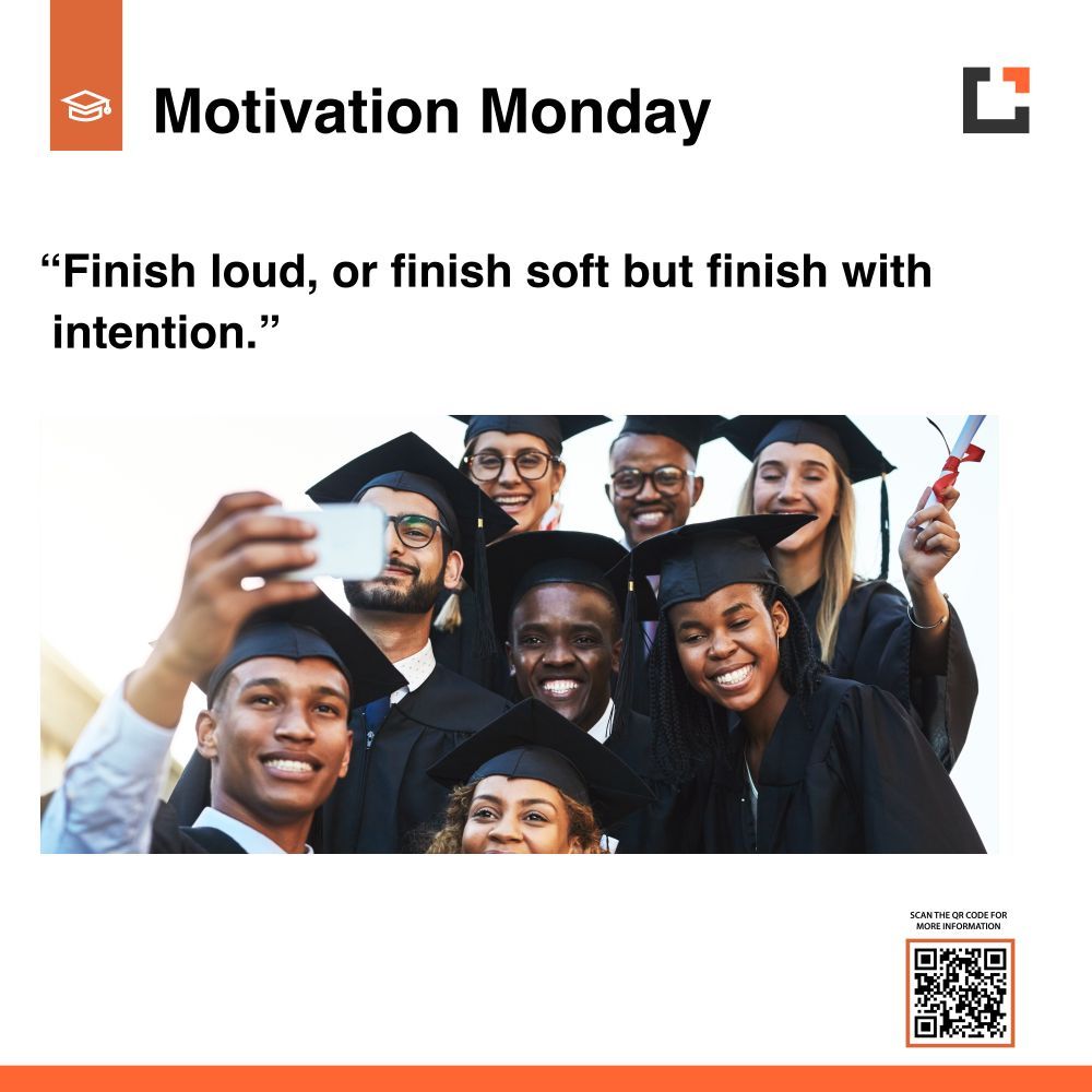 Cornerstone_CPT's tweet image. How you end this season shapes how you begin the next.

#MotivationMonday #Learntochangetheworld #HigherEducation #Futuregamechangers