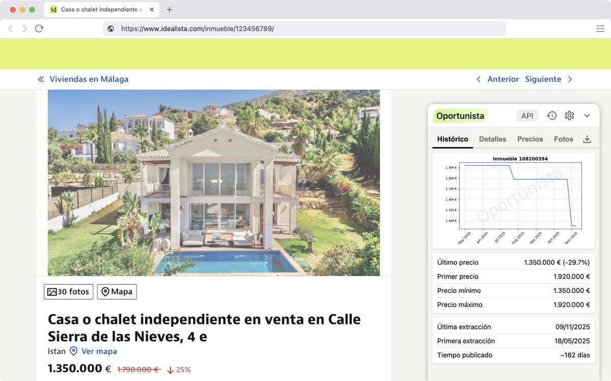 ¡Buenos días! 🗓️ Nuevo mes. Los límites de la capa gratuita se han reseteado. Aprovecha para echarle un ojo a ese piso que te interesaba 🤗 oportunista.net