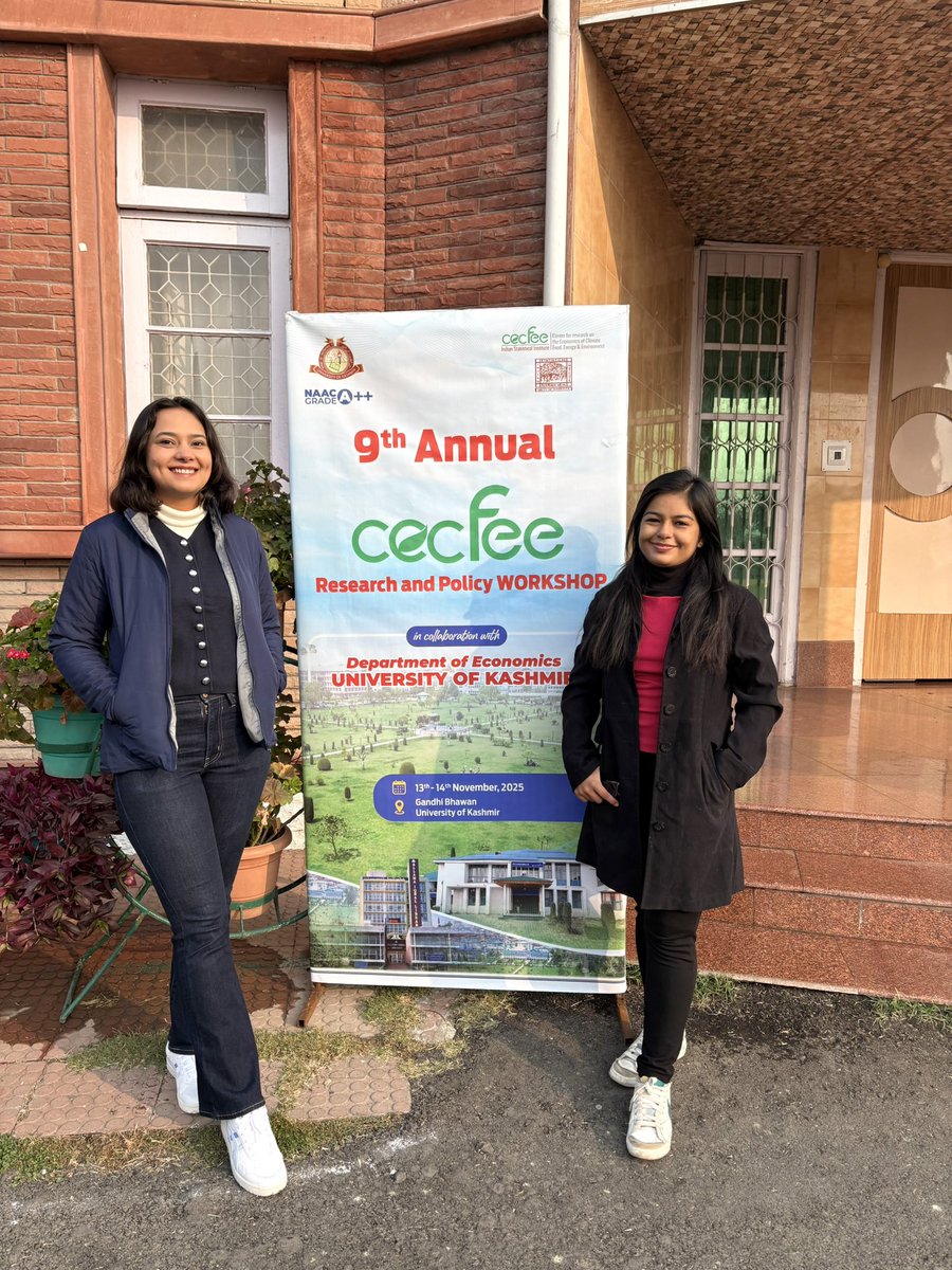 Anshika__Mathur's tweet photo. Had a great time presenting at the CECFEE Conference at the University of Kashmir! Grateful for the fantastic discussions and valuable feedback. @cecfee @UnivofKashmir #econtwitter #econx

PS: Always nice to be at a conference with a friend!  @anu_khatri21  @EconomicsShiv https://t.co/bSqs4xybVK