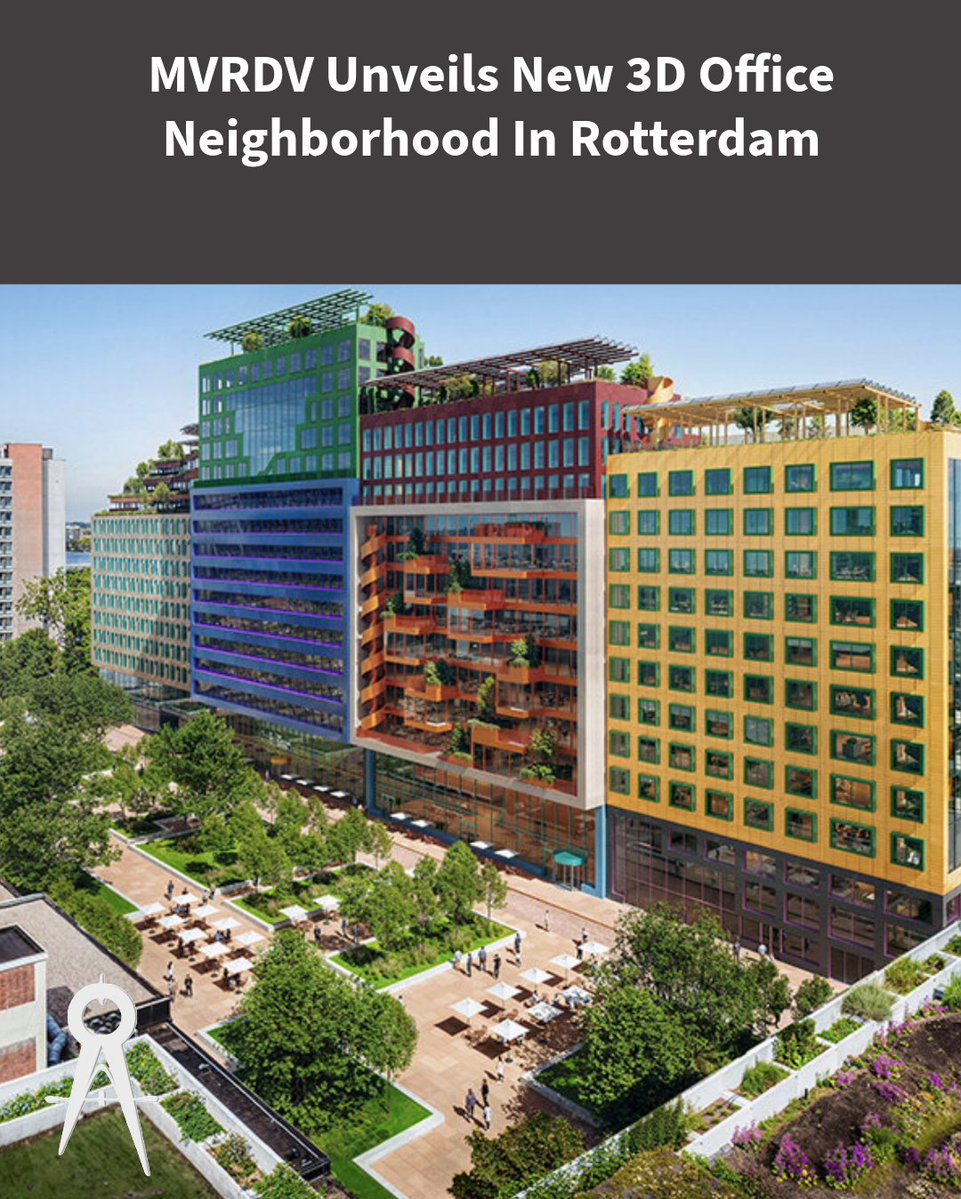 iamthestudio's tweet image. MVRDV has secured approval for Schieblocks, a 47,000-square-meter office complex poised to become the largest privately developed office project currently under construction in the Netherlands.  #parametricdesign #mvrdv