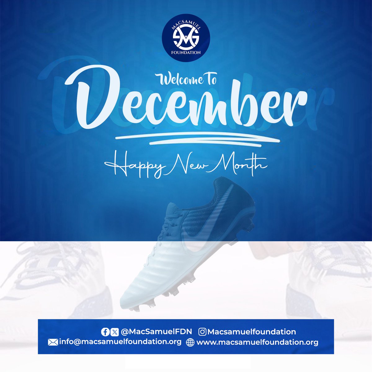 MacSamuelFDN's tweet photo. Happy new month from all of us here at MacSamuelFoundation
#explorepage #football #explore #risingstar #fypage #Christmas https://t.co/RsiT7XIbWN