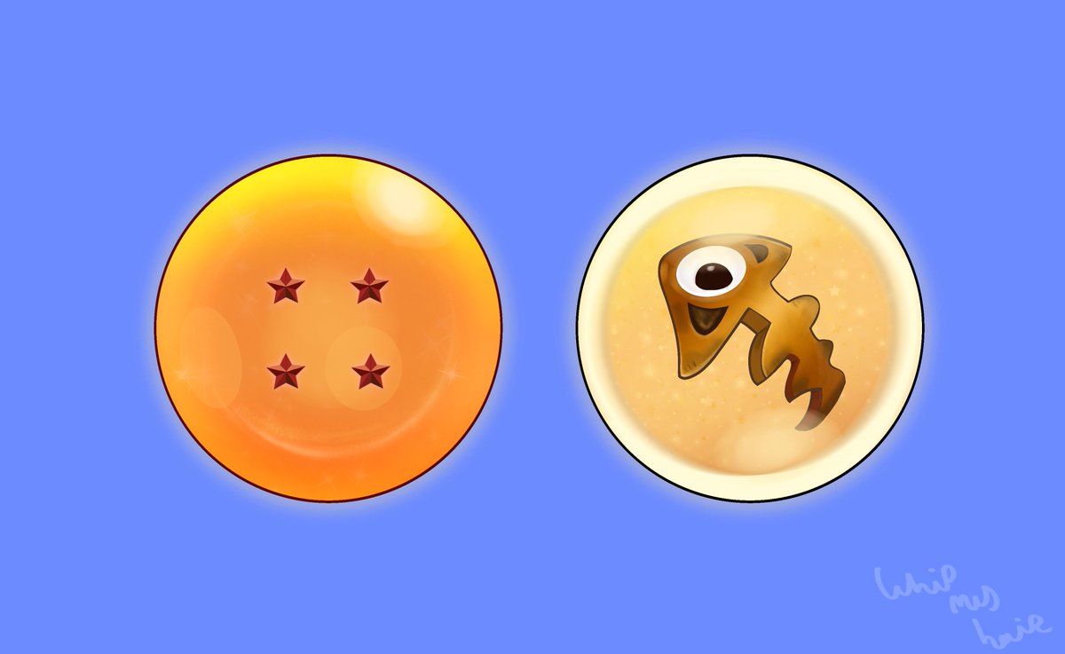 Just wanted to see my rendering skills and compare a Dragon Ball with a Golden egg! 

#DragonBall and #Splatoon3