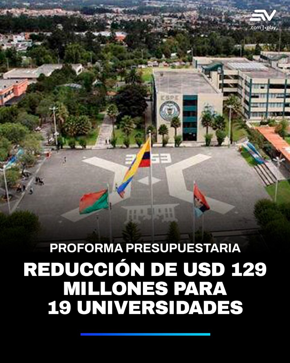 La Universidad Indígena Amawtay Wasi tendrán 69% menos recursos, la ESPE ya no contará con USD 19 millones y ve afectado el 21 % de sus ingresos. Y la Estatal Amazónica bajará USD 7 millones en sus asignaciones, lo que representa el 17 % de sus ingresos. 💻