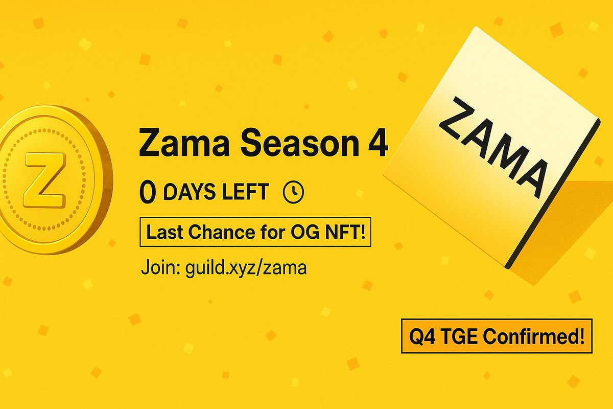 0xlilvy's tweet image. Session 4 of the Zama program wrapped up today, and I’m honestly still riding the energy from it
It’s crazy to think there’s 0 days left now.
The whole #ZamaCreatorProgram went by so fast, but it also felt like something real was taking shape the entire time.

And the big…