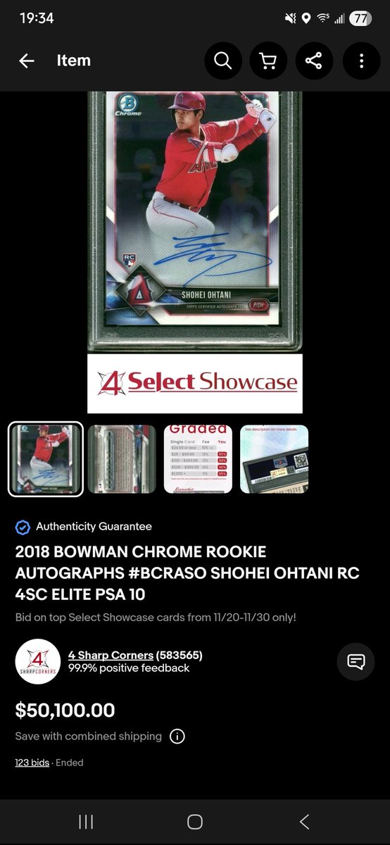 BLADES326's tweet image. New Shohei #comp just landed.... 50k for bowman chrome rookie auto PSA 10. Where do it go from here? @CardPurchaser