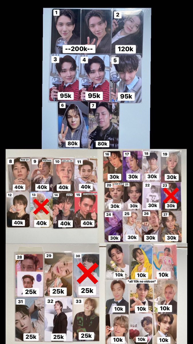 cheoliebae's tweet image. #wts aab seventeen vernon mingyu scoups wonwoo hao/the 8 hoshi dino jun seungkwan woozi joshua jeonghan vernon dk pob weverse ver hype vibes CxM

• harga inc pack
• splitpay/keep event with dp
• negotiable/boleh lihat condi dulu

❌NOT FOR SENSITIVE BUYER❌