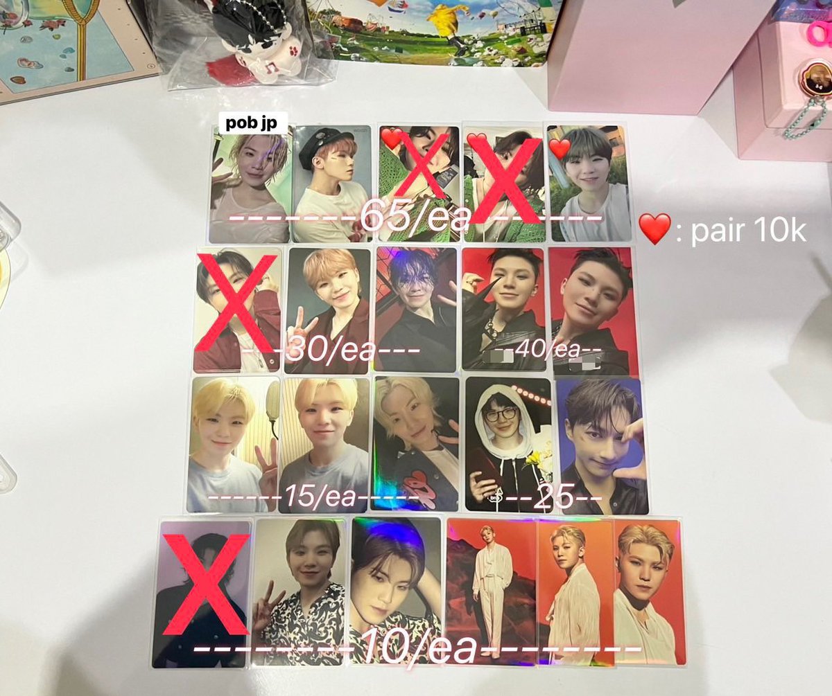 cheoliebae's tweet image. #wts aab seventeen vernon mingyu scoups wonwoo hao/the 8 hoshi dino jun seungkwan woozi joshua jeonghan vernon dk pob weverse ver hype vibes CxM

• harga inc pack
• splitpay/keep event with dp
• negotiable/boleh lihat condi dulu

❌NOT FOR SENSITIVE BUYER❌