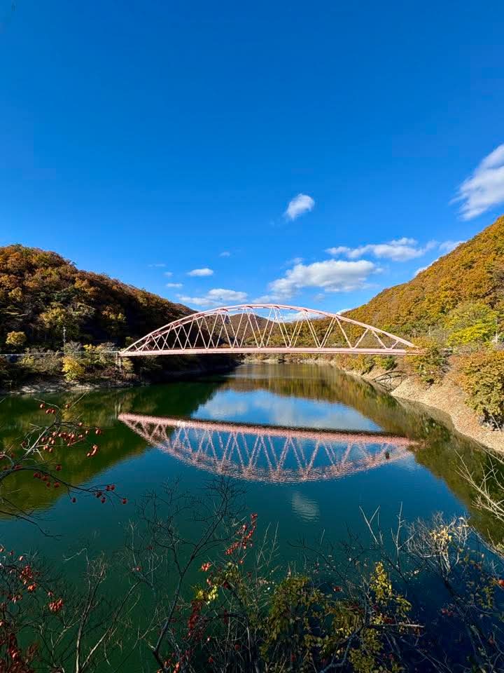 通勤途中に撮影😀
紅葉が綺麗な一庫ダム。