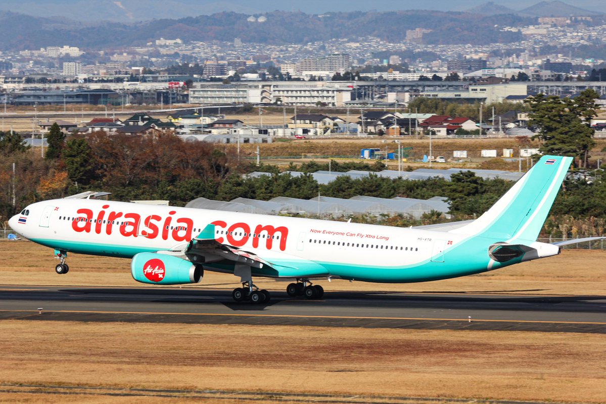 B77W_JPN's tweet image. 仙台空港にタイ・エアアジアX就航！
A330-343 (HS-XTR)で飛来！

Flynasとエアアジアのハイブリットカラーです！

#仙台空港
#タイ・エアアジアX
