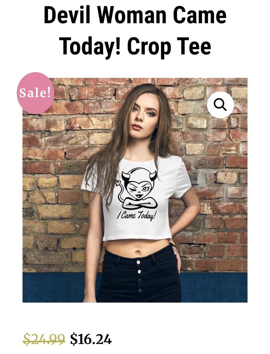 Devil Woman Came Today! Crop Tee available at 35% off for one more day only. Get yours at icametoday.com/product/devil-…